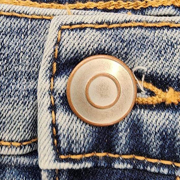 NEW Celebrity Pink Jeans Womens 21/35 Juniors Blue High Rise Flare Distressed - Picture 2 of 16